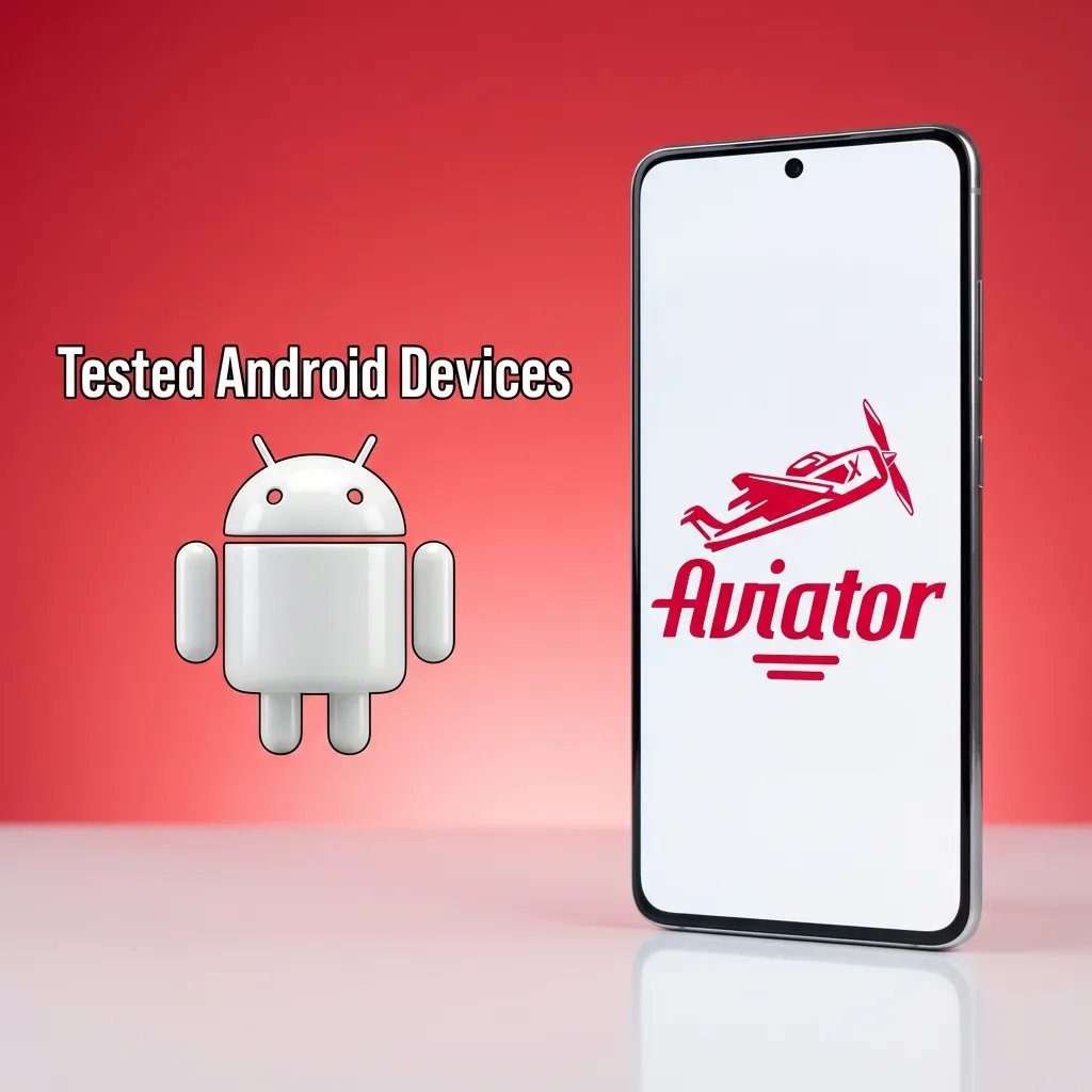Android smartphones of various brands and models tested for Aviator app compatibility across budget to flagship segments