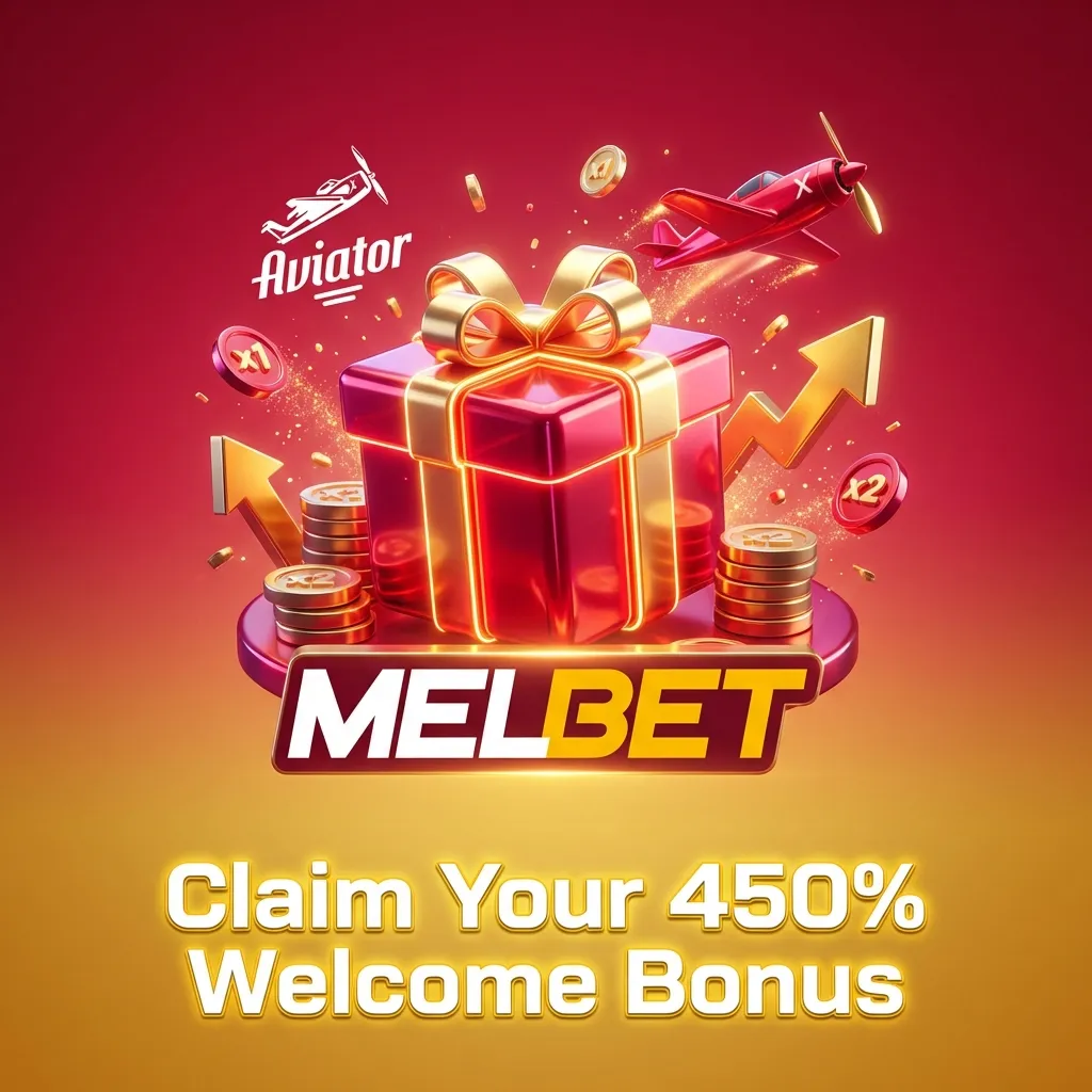 Melbet 450% welcome bonus offer for new players with up to 315,000 BDT plus 250 free spins for casino games including Aviator