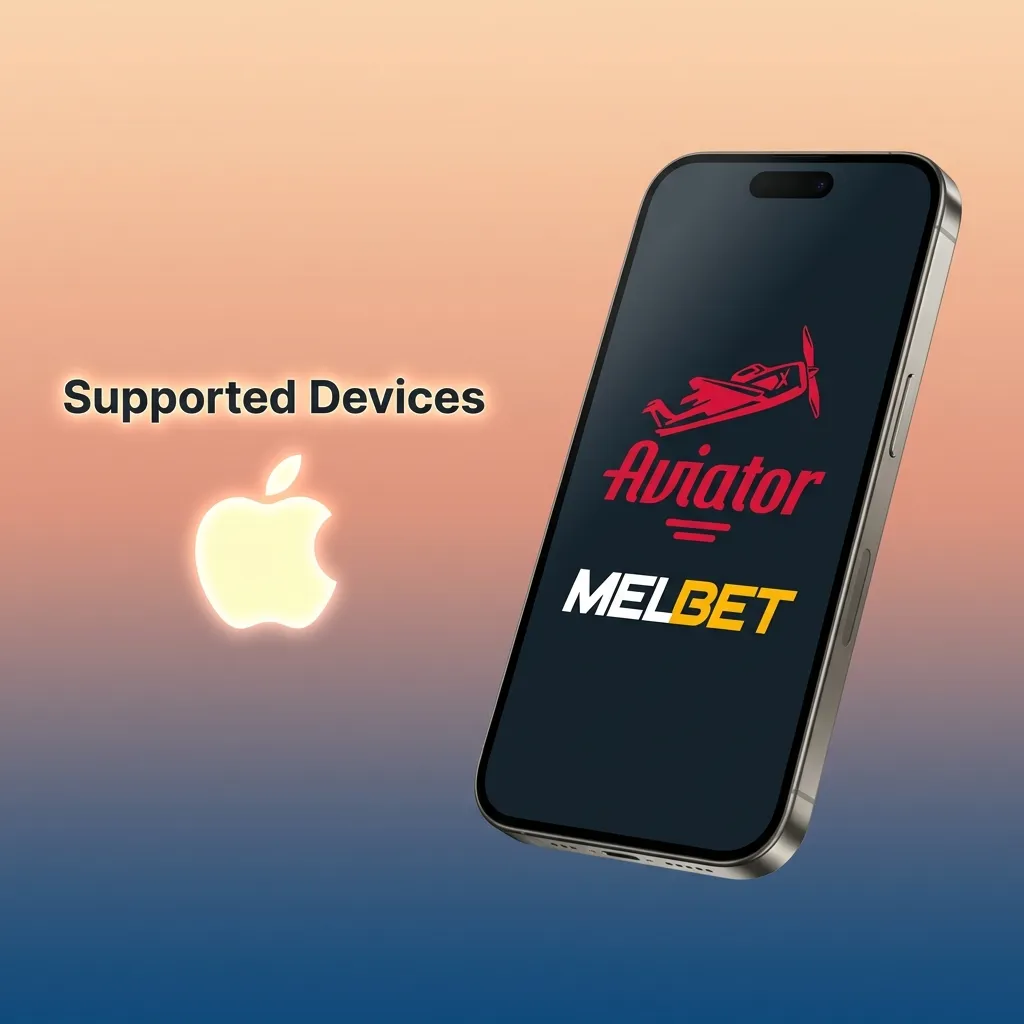 List of Apple devices compatible with Melbet web app, including iPhone models SE through 15 and various iPad models.